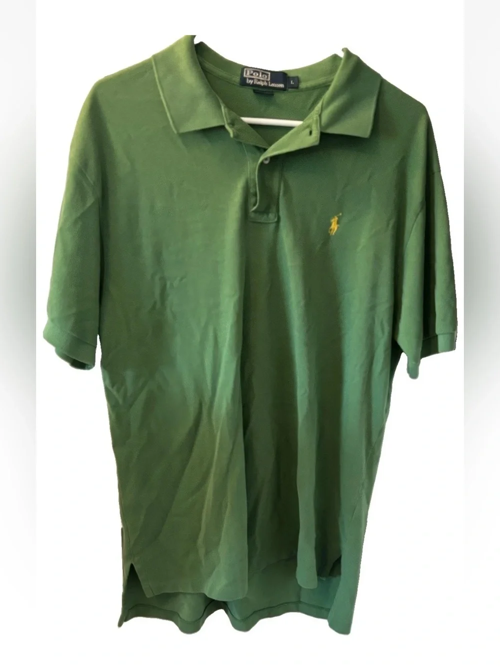 VTG 90s Polo by Ralph Lauren Spring Green Polo Yellow Pony Logo Preppy Classic